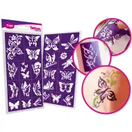 TyToo: Set od 23 šablona za tetoviranje s uzorkom leptira s gliterom