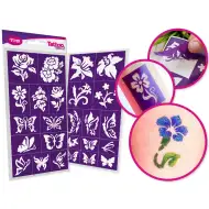 TyToo: Set šablona za sjajnu tetovažu cvijeća, 24 komada