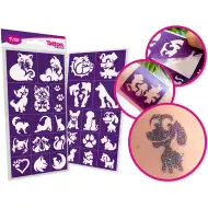 TyToo: Set šablona za tetovažu s glitterom za pse i mačke, 27 komada