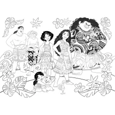 Vaiana 2 u 1, puzzle od 48 dijelova i bojanka 35x25 cm - Lisciani slika 3