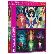 Zaljubljujuće Disney princeze 2x200 dijelova puzzle - Trefl