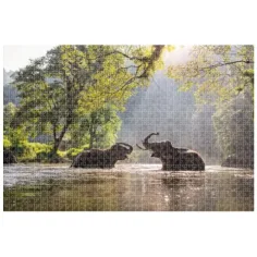 Animal Planet: Slonovi u jezeru 1000 kom puzzle slika 2