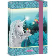 Ars Una: Mapa za bilježnicu s bijelim jednorogom i vilinskim uzorkom Stardust A/5