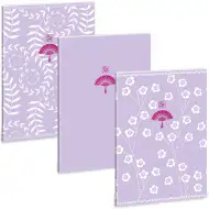 Ars Una: Soft Touch Purple Spring kockasta bilježnica A/4