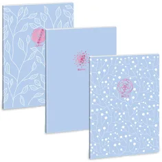 Ars Una: Soft Touch Skyblue Spring kockasta bilježnica A/4