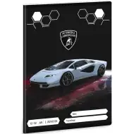 Ars Una: Srebrna metalik Lamborghini bilježnica s linijama za 3. razred 32 stranice A/5