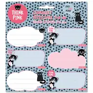 Ars Una: Think Pink mačka upakirana naljepnica za bilježnice 3x6 kom