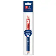 Ars Una: Trokutasta olovka - crveno-plave boje - 2kom