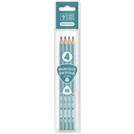 Ars Una: Trokutaste grafitne olovke HB sa prugama 4 kom