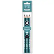 Ars Una: Trokutaste grafitne olovke sa prugama 4 kom