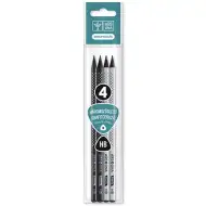 Ars Una: Trokutaste grafitne olovke u crnoj boji sa točkicama 4 kom