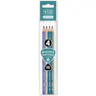 Ars Una: Trokutaste srebrne grafitne olovke HB 4 kom