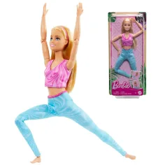 Barbie: Fleksibilna joga lutka s plavom kosom - Mattel