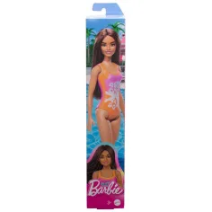 Barbie Plaža lutka u šarenom, cvjetnom uzorku kupaćem kostimu - Mattel