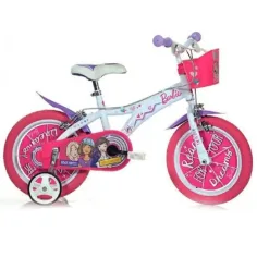 Barbie ružičasto-bijeli dječji bicikl veličine 12 - Dino Bikes bicikl