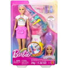 Barbie: Sjajna Duga kosa lutka s dodacima - Mattel