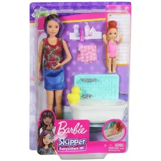 Barbie: Skipper set za igru – dadilja za kupanje – Mattel