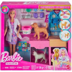 Barbie veterinarska klinika za gips - set za igru s lutkom ružičaste kose - Mattel