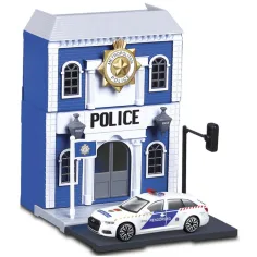 Bburago city - Audi A6 policijski auto i policijska postaja 1 /43 slika 3