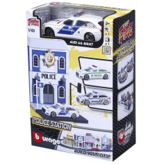 Bburago city - Audi A6 policijski auto i policijska postaja 1 /43