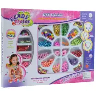 Beads Series: Set za izradu nakita s perlicama, gumicom za kosu i kopčom za kosu s više od 500 perli