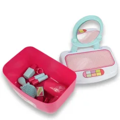 Beauty set s toaletnim stolićem s ogledalom i šminkom u kutiji za pohranu slika 8