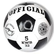 Bijelo-crna nogometna lopta od umjetne kože, 23cm