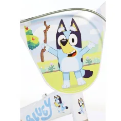 Bluey 12” dječji bicikl s držačem za boce i bočnim kotačima u bijelo-plavoj-zelenoj boji – Dino Bikes bicikl slika 3