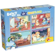 Bluey i prijatelji 2 u 1 4x48-dijelna maxi podna slagalica i bojanka 35x25cm - Lisciani