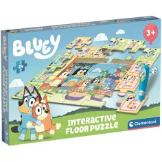 Bluey i prijatelji interaktivni 24-dijelni podni puzzle - Clementoni