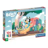 Bluey pas skače na 104 komada Supercolor puzzle - Clementoni