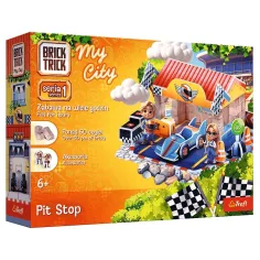 Brick Trick gradimo od cigli: My City Pit Stop 50 dijelova građevinske igre - Trefl