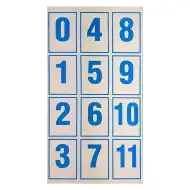 Broj i karta s simbolima za 1. razred