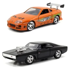 Brzi i žestoki: Dvostruki paket metalnih vozila Dodge Charger R/T i Toyota Supra 1/32 - Simba Toys slika 2