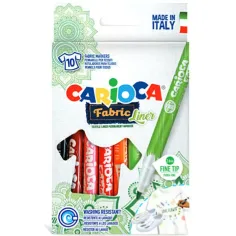 Carioca: Tkanina Liner tekstilni filc set 10 kom