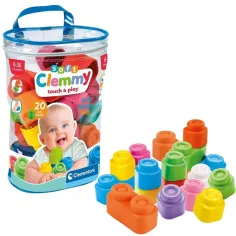 Clemmy: Mekane šarene kocke za gradnju za bebe 20 komada - Clementoni