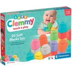 Clemmy: Touch & Play mekana šarena kocka za gradnju set od 20 komada - Clementoni