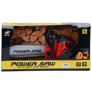 Crvena električna motorna pila sa svijetlom i zvukom