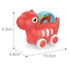 Crveni dinosaurus beba mali auto s pokretnim slikama 10,5cm slika 2