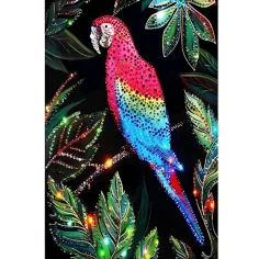 Dijamantni puzzle: Set za dijamantno slikanje papige 10x15cm