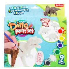 Dino Paint Set: Bojiva figura dinosaura s bojama i kistom 9-dijelni set slika 2