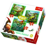 Dinosauri 3u1 puzzle - Trefl