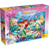 Disney Ariel 2 u 1, maxi slagalica od 35 dijelova i bojanka 70x50 cm - Lisciani