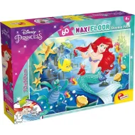 Disney Ariel 2 u 1, maxi slagalica od 60 dijelova i bojanka 70x50 cm - Lisciani