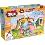 Disney Dumbo 2 u 1, maxi slagalica od 35 dijelova i bojanka 70x50 cm - Lisciani