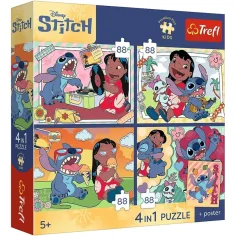 Disney Lilo & Stitch - 4 x 88 komada Premium Plus Kids puzzle - Trefl