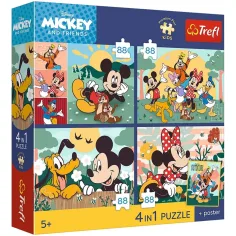 Disney Mickey miš i njegovi prijatelji – 4 x 88 komada Premium Plus Kids puzzle – Trefl