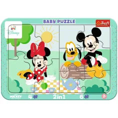 Disney Minnie i Mickey miš avanture 2 u 1 okvirni baby puzzle - Trefl