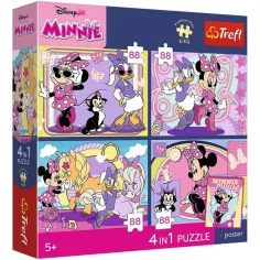 Disney Minnie miš - 4 x 88 komada Premium Plus Kids puzzle - Trefl