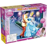 Disney Pepeljuga 2 u 1, maxi slagalica od 35 dijelova i bojanka 70x50 cm – Lisciani